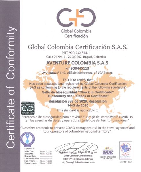 covid bioseguridad certificado